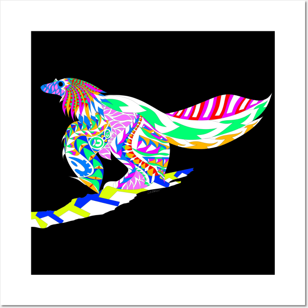 winged dinosaur fossil in magnificent mexican colors Wall Art by jorge_lebeau